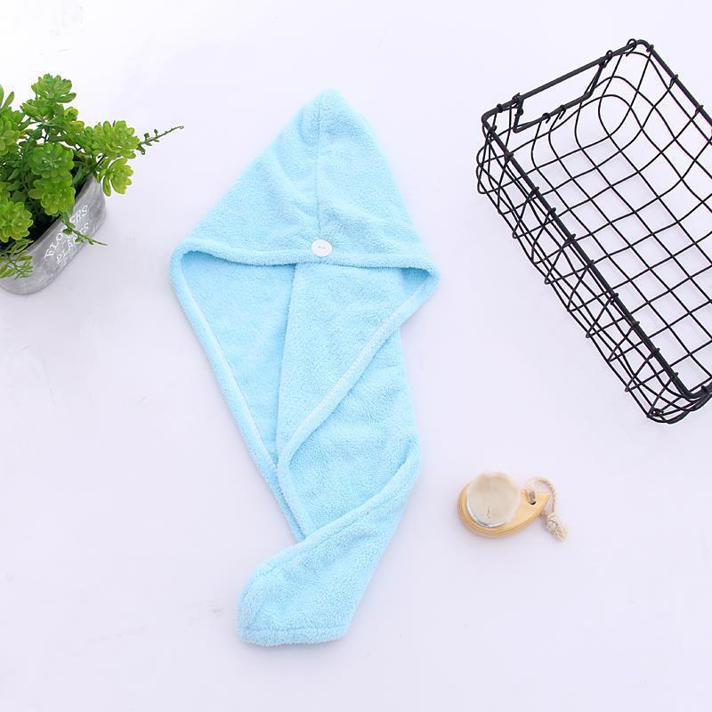 Custom Solid Color Hair Towel in Soft Absorbent Fabric for Quick-drying and Thickened