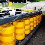Steel Guardrail Barrier 1.2m Panels 2.5m Length Bolting Installation Method
