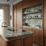Luxury Modular Solid Wood Grille Plate Wall Kitchen Furniture Smart Portable