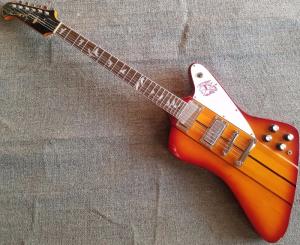 China Firehawk factory custom Firebird guitar alien Electric guitars top quality in red color musical instruments factory