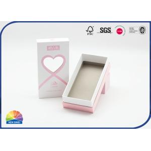 Heart Shaped Window Iridescent Paper Rigid Gift Box Logo Embossing