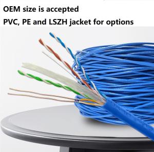 China Indoor 4 Pairs CCA Conductor Cat 6 UTP Cable Pull Box Al Foil Shiled factory