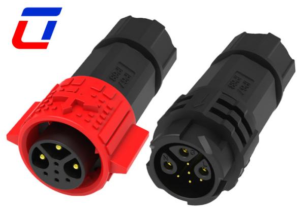 Red Color Multic Pin Waterproof Circular Connectors PA66 8 Pin Circular