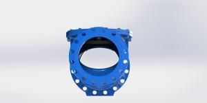 China 40 Degree Incline Blue Swing Flex Check Valve With EPDM Rubber Coated factory