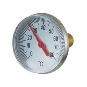 China 40mm Bimetallic Stemmed Thermometer  Ball Valve 1/4 Npt on sale