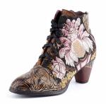 BS037 New Women'S Shoes Top Layer Leather Retro Women'S Leather Boots Original