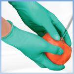 Green Hygienic Nitrile Gloves Food Safe Prep Safe 6 Mil Nitrile Gloves