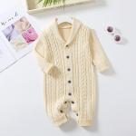Knitted Cotton Clothing New Born Boy Girl Long Sleeves Jumpsuit Clothes with
