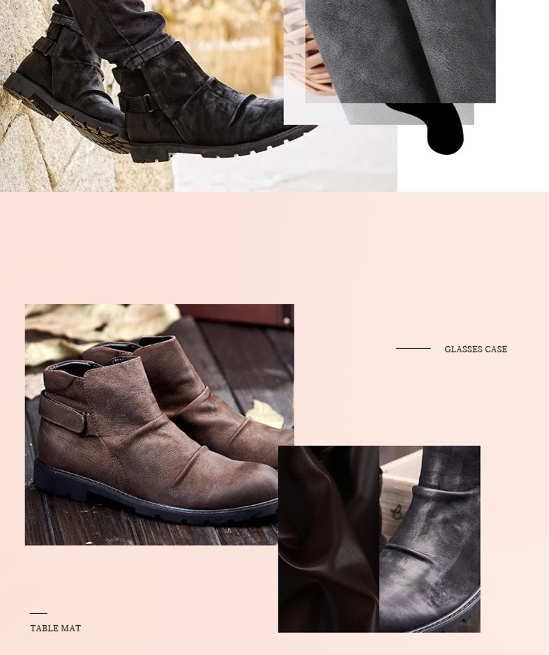 1.0mm Yangbuck Retro PU Shoe Leather Imitation Cotton Velvet Bottom