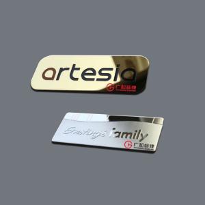 Precision Chemical Etched Thin Metal Nameplates with Logo Customized