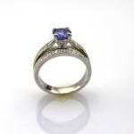 925 Sterling Silver 6mm CZ Diamonds Engagement Wedding Ring(R283)