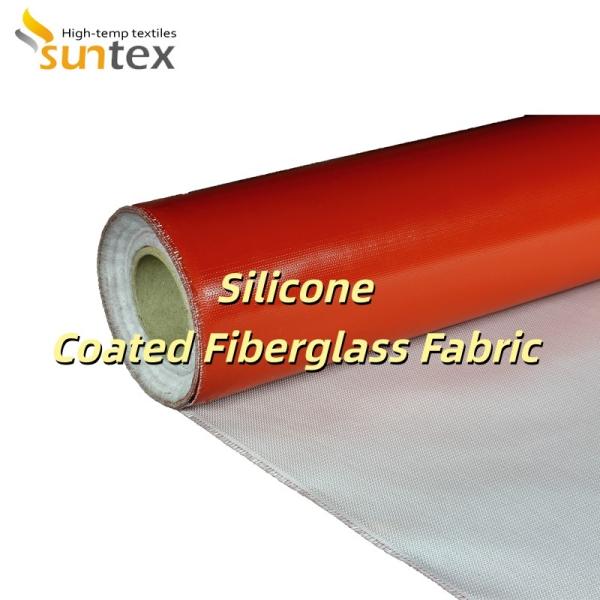 China Alkali Free Grey Color Silicone Coated Fiberglass Fabric with Custom Width for Thermal Insulation factory