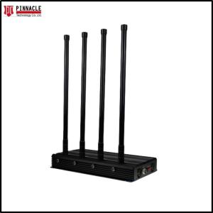 China Desktop 150W Scramble Cell Phone Signal Wifi Blocker High Power 4 Antennas 900MHZ factory