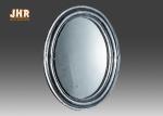 Oval Industrial Style Fiberglass Furniture Silver Mosaic Glass Framed Wall