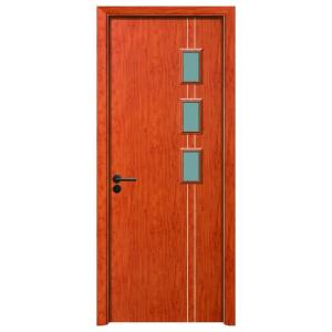 China Waterproof Internal Glass Doors For High-end Decoration Wpc Door factory