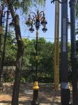 7M-10M Eureapean style steel landscape modern led street light with aluminum