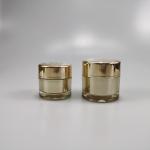 Plastic Type Acrylic ODM OEM Acceptable Cylinder Gold Cream Jar for Eye Cream