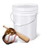 Colorful Custom Logo Plastic 5 Gallon Baseball Softball Bucket for Softball