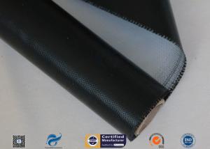 China 0.45mm Black Silicone Coated Thermal Insulation Fiberglass Fabric 8H Satin Weave factory