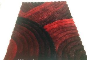 China 3D Very soft Polyester Shaggy Carpet Shining Rug factory