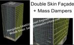 Double Layer Insulation Glass Curtain Wall Stick Built System Transparant