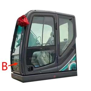 China 5mm Excavator Front Glass Replacement Green Tempered Glass For Windshield factory