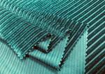 200GSM 93% Polyester Soft Corduroy Fabric / Dress Dark Green Corduroy Upholstery