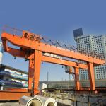 Container Handling Gantry Crane Mast Mobile Rubber Tire Type