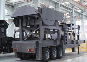 China Self - Load Coal Impact Mobile Concrete Crusher Thick Steel Frame Structure factory