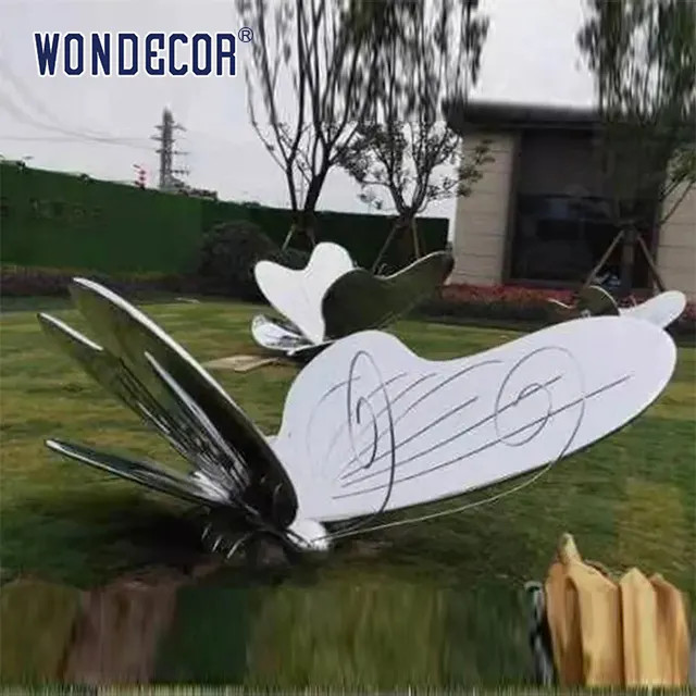 Custom Outdoor Forged Metal Sculpture Stainless Steel Metal Butterfly Sculpture