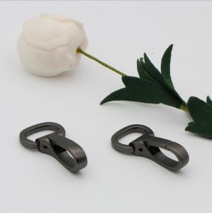 China Innovative customized gunmetal color 16.3 mm galvanized snap hook for handbags factory