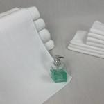 Plain Hemmed White Cotton Face Towel
