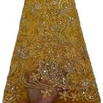 Luxury African Sequins French Net Tulle Mesh Lace With Beads Embroidered