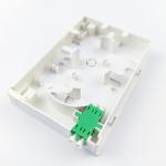 2 Cores LC APC Plastic Fiber Optic Faceplate Socket Panel for FTTH White Time 5