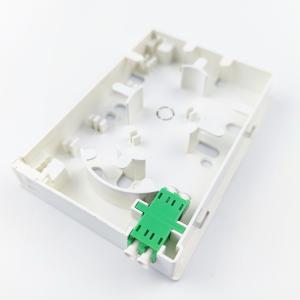 China 2 Cores LC APC Plastic Fiber Optic Faceplate Socket Panel for FTTH White Time 5 Years factory