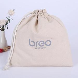 China White Personalised Drawstring Bag , Square Mini Canvas Drawstring Bags factory