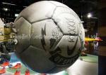 Custom Design Giant Size Fiberglass Resin Statues White Color Football Shaped
