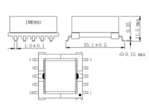 China Planar Power EFD20 Transformer 45kHz To 400KHz 60W factory