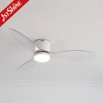 Flush Mount Ceiling Fan With ABS Blades DC Motor Smart Control for living room