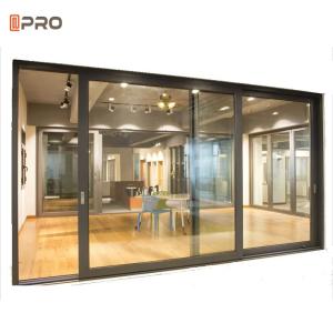 China Soundproof Aluminium Sliding Glass Doors Manual Control factory
