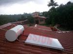 100L 150L White Tank Solar Powered Water Heater Blue Film Coating Solar