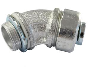 China Durable Malleable Iron Conduit Fittings , 45 Degree Conduit Fitting Firm Structure factory