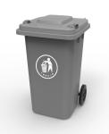 120L Contenedores De Basura De Plastico Plastic Dustbin Storage Bucket 2 Wheels,