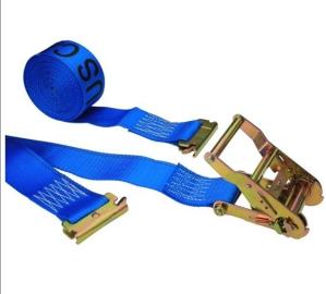 China 50MM Polyester Ratchet Tie Down Straps LC2500 DN EN12195-2 Acid Resistance factory