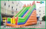Inflatable Slippery Slide Safety PVC Tarpaulin Inflatable Bouncer Slide Yellow /