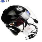 CE certificated Aviation helmet high quality aircraft helmet black color flight