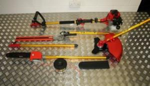China 33cc Multi Function Garden Tool 5in1 Petrol trimmer, Brush Cutter, Pole Saw, hedge trimmer factory