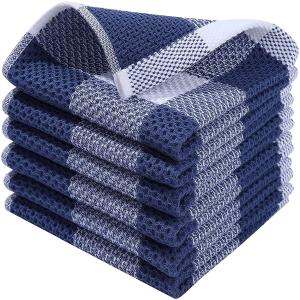 China Pure Cotton Waffle Square Scarves in Customized Color 50g Checkered Absorbent Scarves factory