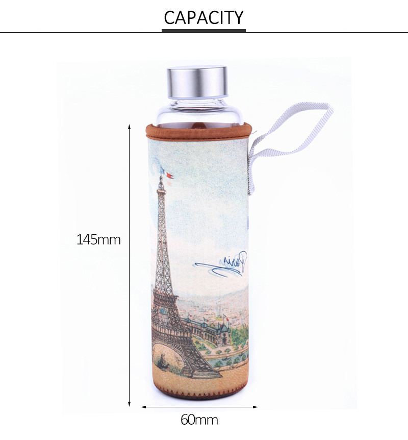 Insulated Reusable L6CM Neoprene Water Bottle Sleeve