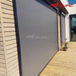 Windproof Outdoor Roller Blinds Motorized Sun Blinds Zip Track